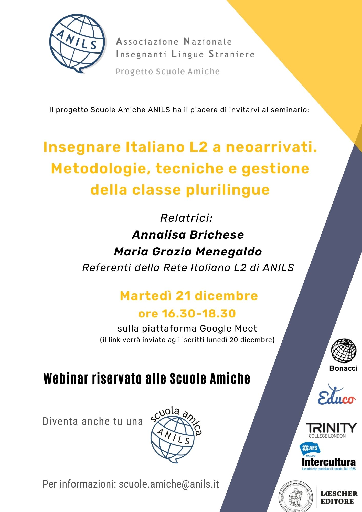 Seminario di formazione sull'italiano L2 – ANILS